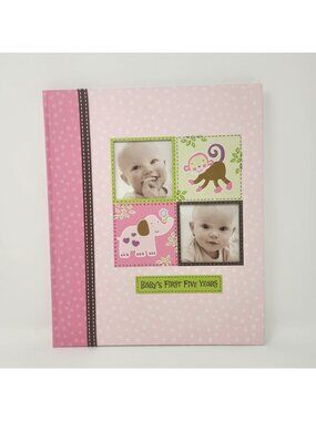Babys First Five Years Memory Book By New Seasons Pink Polka Dot Design Hardcove